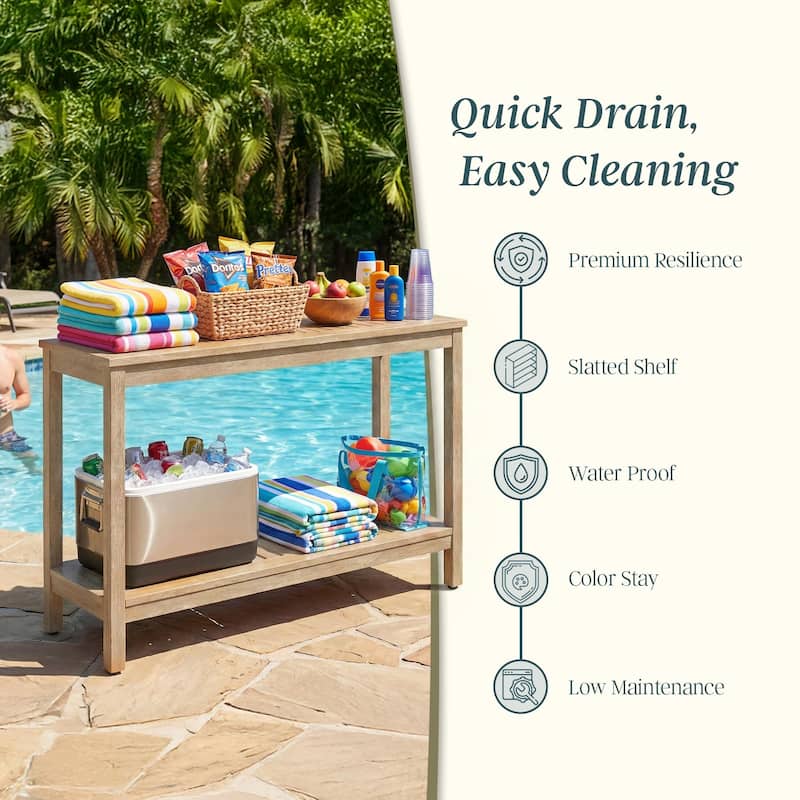 DTY Outdoor Living Longs Peak Eucalyptus Console Table