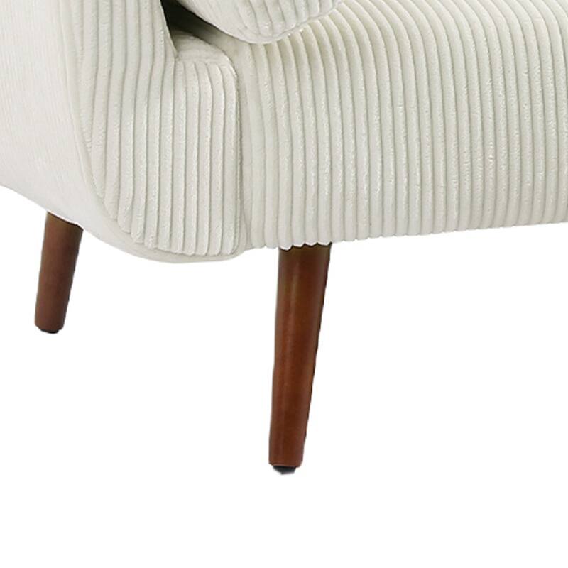 73" W Upholstered Corduroy Convertible Sleeper Sofa Bed with Pillows