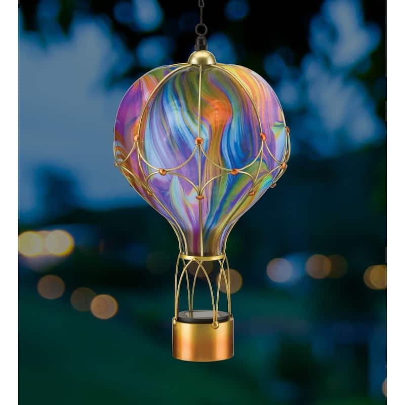 Swirl Balloon Solar Lantern LG - Orange