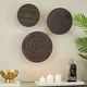 preview thumbnail 7 of 20, Stylish Aluminum Carved Designs Plate Wall Decor (Set of 3) - Silver or Black