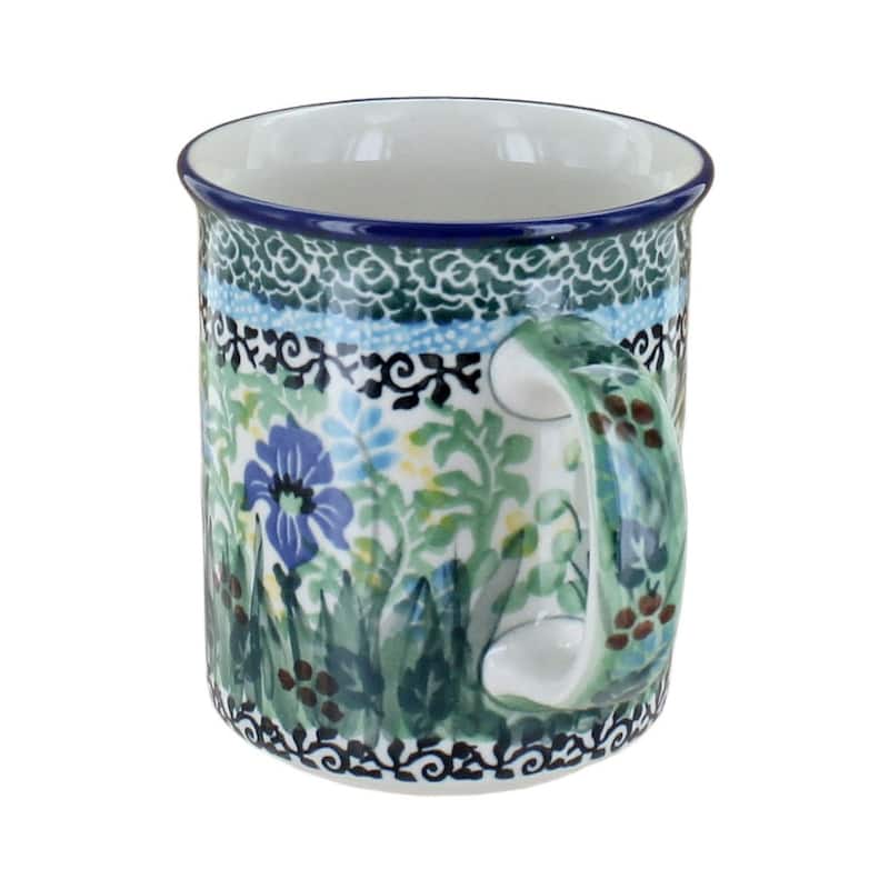 Blue Rose Polish Pottery 236 Ceramika Artystyczna Small Coffee Mug