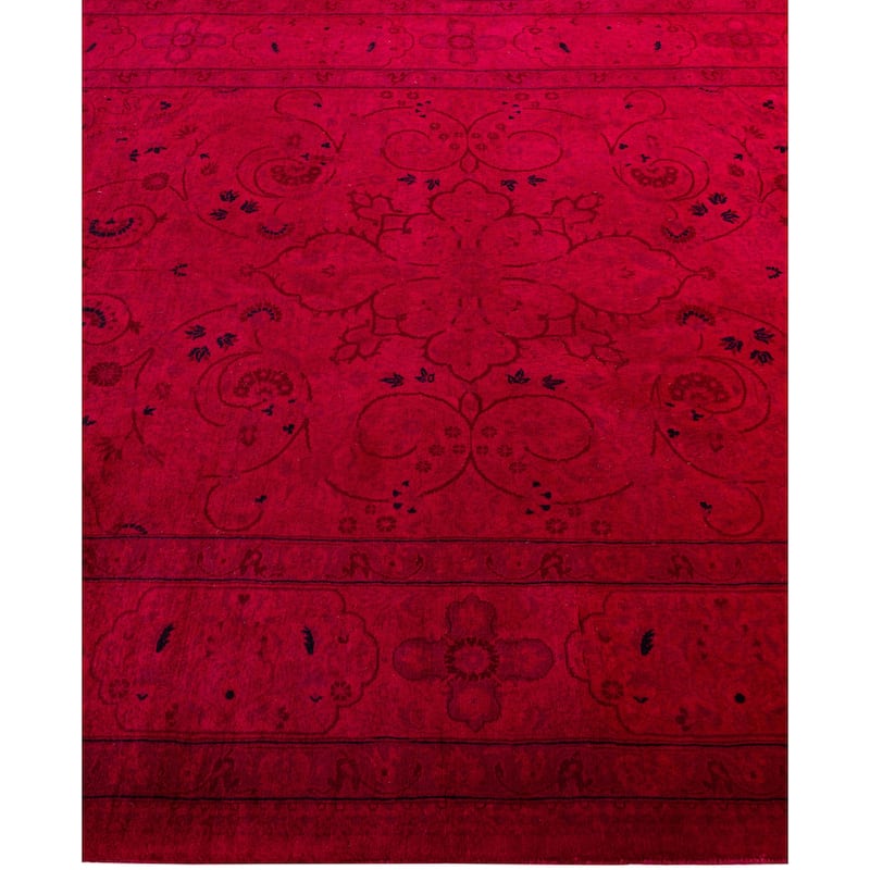 Overdyed One-of-a-Kind Hand-Knotted Area Rug - Purple - 4' 8" x 7' 4"