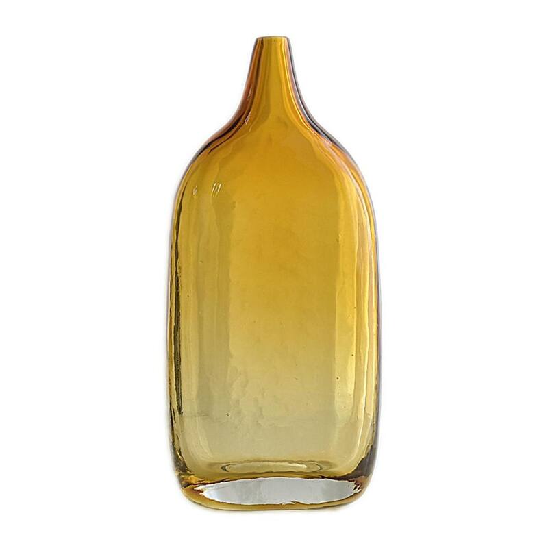 12" Amber Bud Glass Decorative Bottle - 5.50