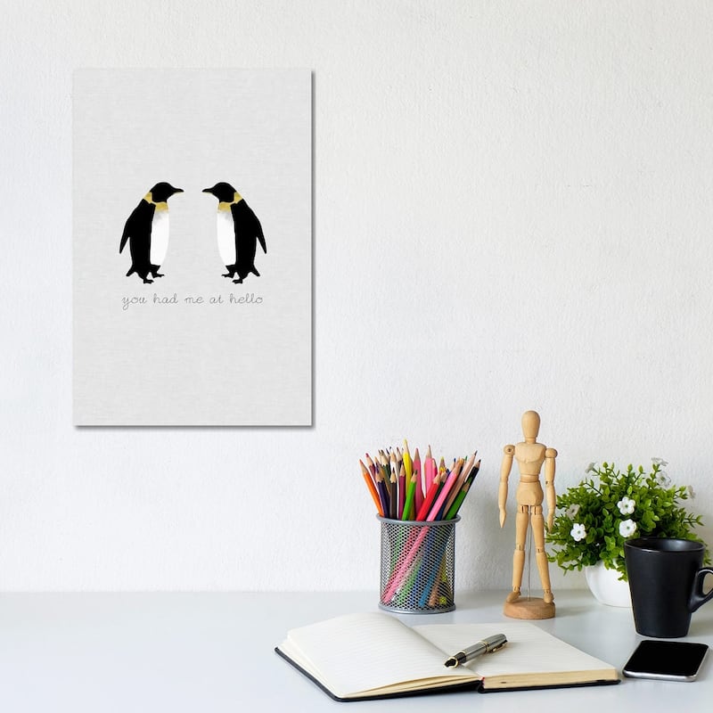 iCanvas "You Had Me Penguins" by Orara Studio Canvas Print - 12x8x0.75
