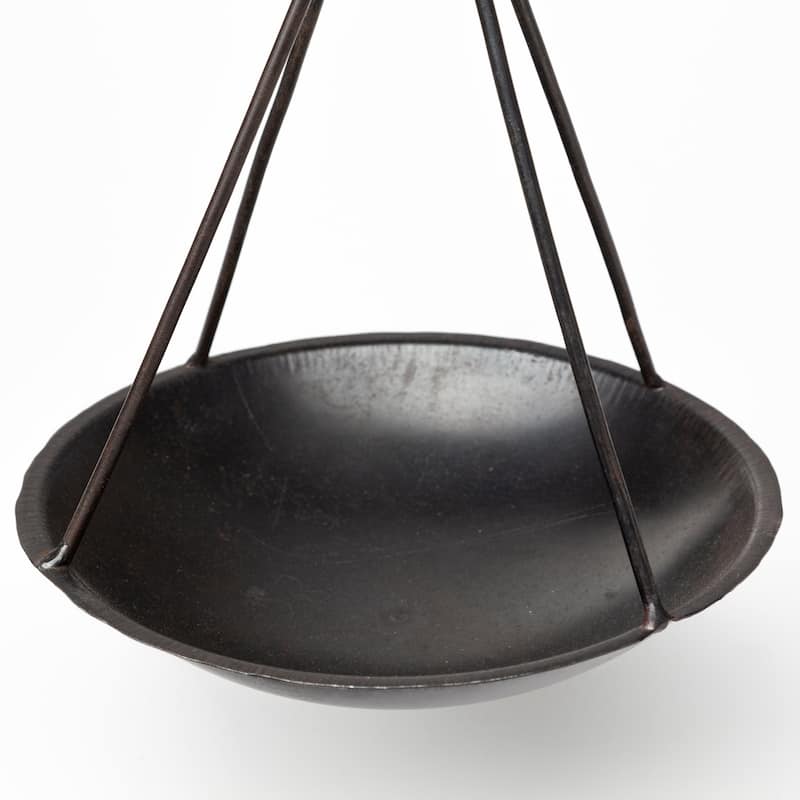 Adilah 16L x 10W Black Metal Vintage Inspired Weighing Scale - 16.0L x 10.0W x 18.0H - 16.0L x 10.0W x 18.0H