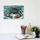 preview thumbnail 7 of 5, iCanvas "Blue Palette Crab II" by Carolee Vitaletti Canvas Print 8x12x0.75