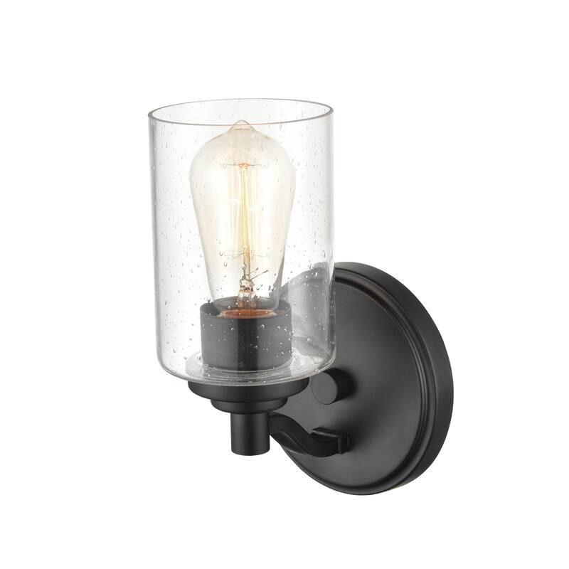 Millennium Lighting Metal 1 Light Wall Sconce- Clear Seeded Glass