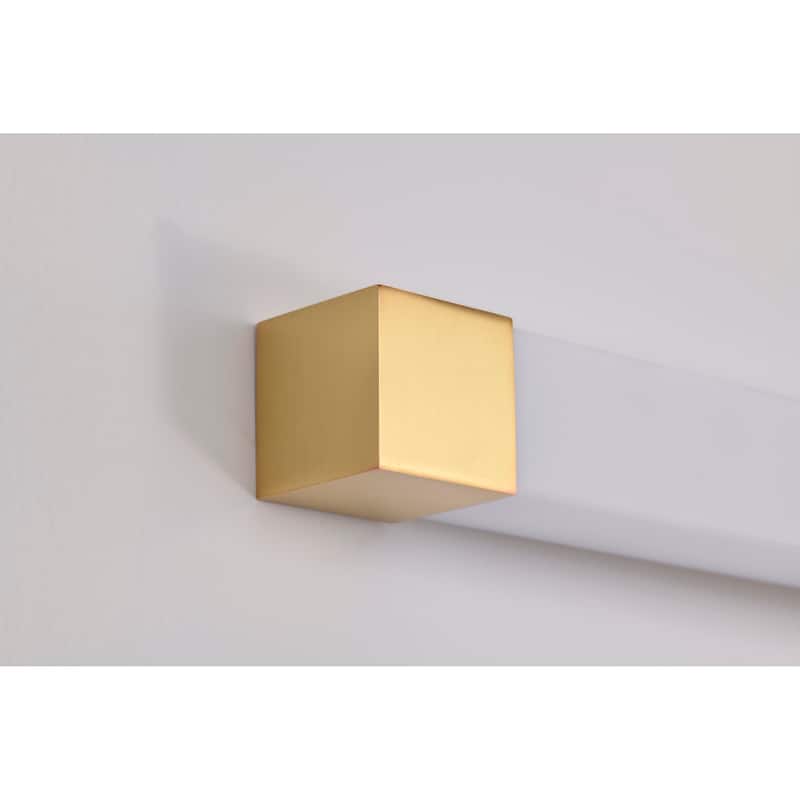 Brightwyn 35 Inch LED Vanity Brushed Brass Finish - Brushed Brass