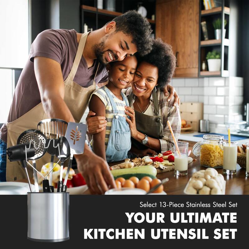 Chef Craft Select 13-Piece Select Stainless Steel Kitchen Tool and Utensil Set