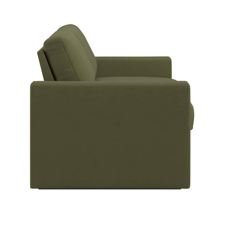 Soma Upholstered Sofa with 2 Hidden Metal Wire Storage Drawers by iNSPIRE Q Modern