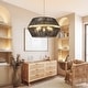 preview thumbnail 10 of 14, Handmade Hemp Rope Chandelier 5-Light Ceiling Hanging Light