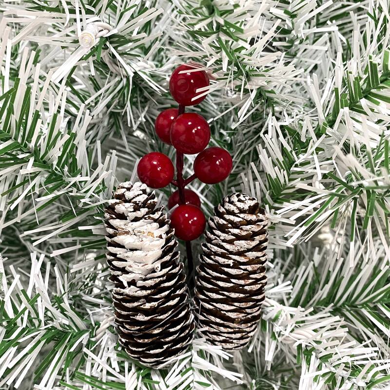 Pre-lit Xmas Tree Artificial Christmas 4-Piece Set