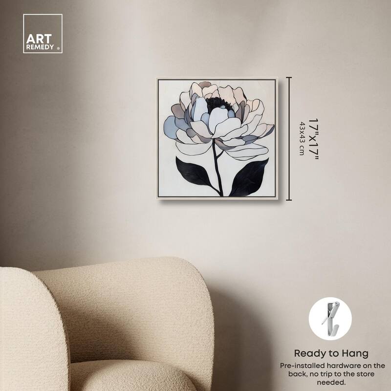 Gray Scale Flower II Canvas by Art Remedy