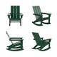 Laguna Modern Weather-Resistant Adirondack Chairs (Set of 4) - Dark Green