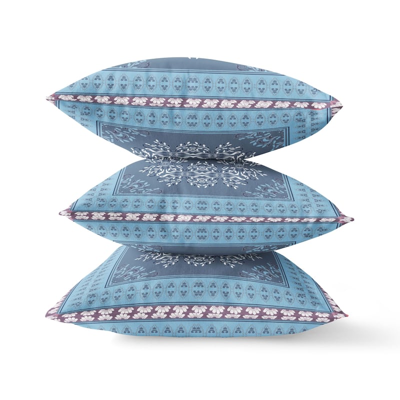 Amrita Sen Window Wreath Palace Faux Suede Throw Pillow