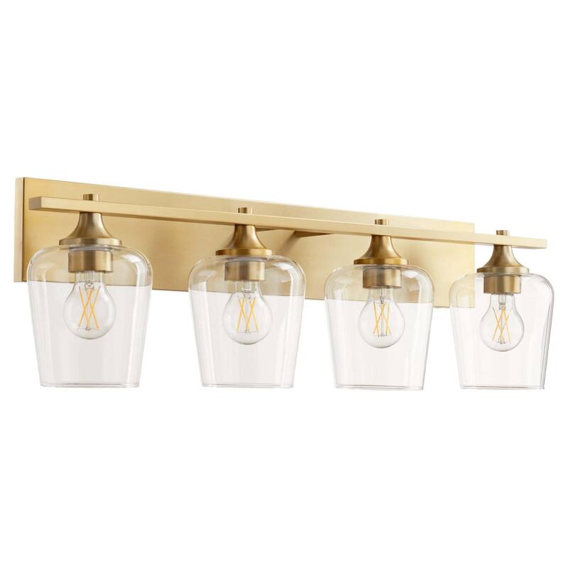 Quorum International 558-4 Veno 4 Light 32" Wide Vanity Light - Aged Brass
