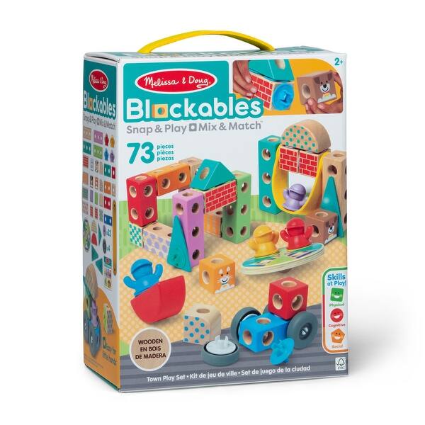 slide 2 of 6, Melissa & Doug Blockables Town Play Set Multi - Kids