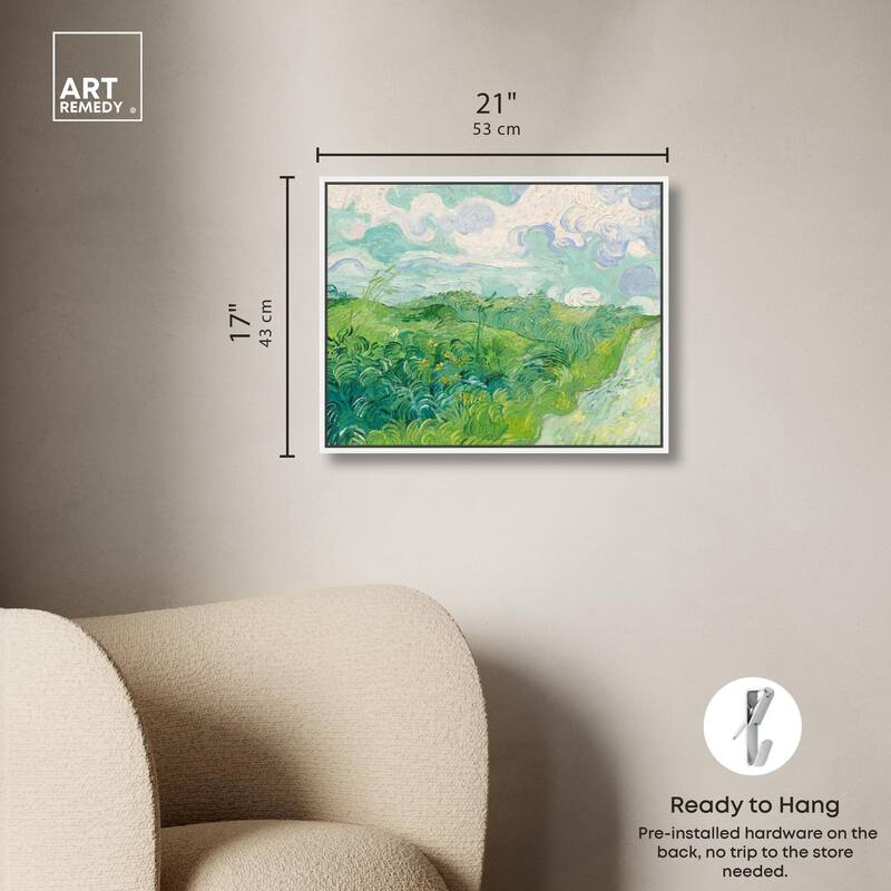 Green Wheat Fields Canvas by Art Remedy