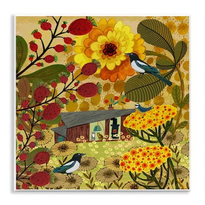 Stupell Warm Autumnal Cottage Wall Plaque Art Design By Kay Widdowson