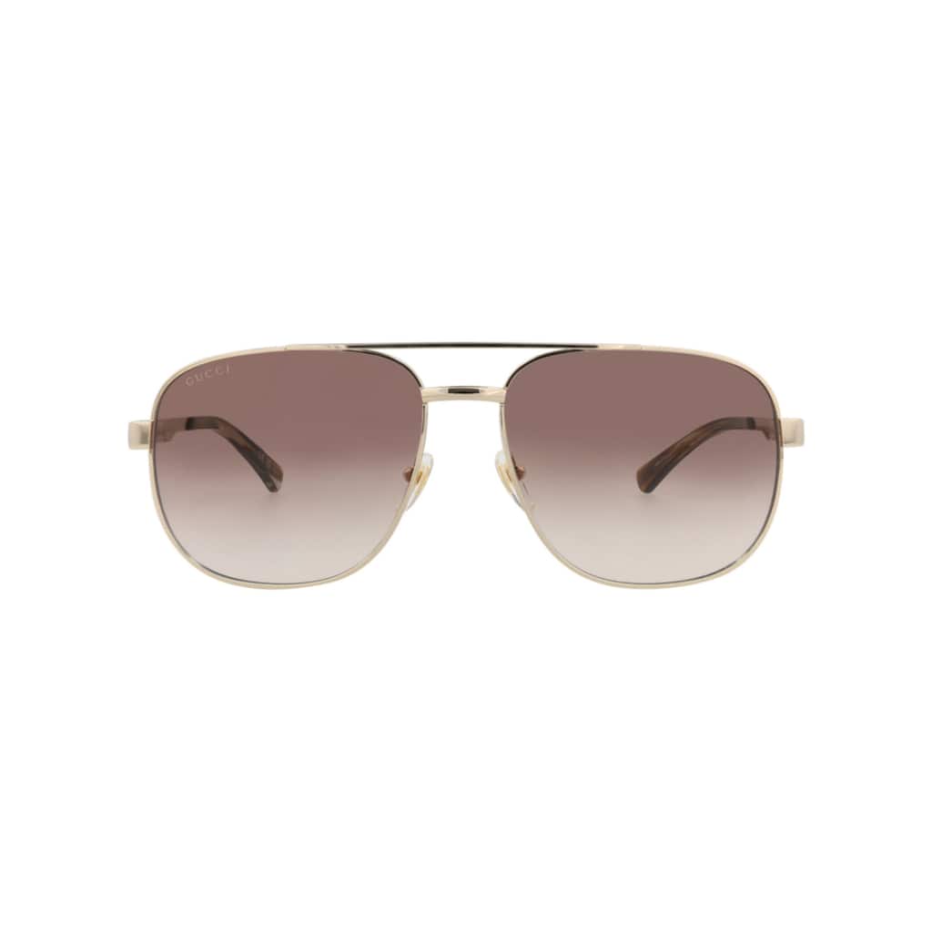 Gucci Aviator-Frame Metal Sunglasses