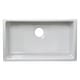 preview thumbnail 4 of 11, White 30 Inch Fireclay Undermount or Topmount Kitchen Sink - 30" x 18" x 9.75"