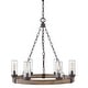preview thumbnail 1 of 4, Hinkley Lighting Sawyer 6 Light 24" Wide Open Air Outdoor Chandelier Sequoia / Iron Rust
