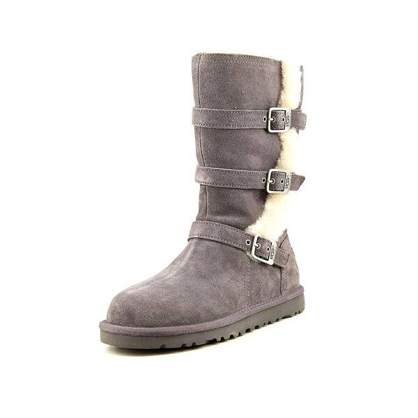 Shop Ugg Australia Maddi Youth Round Toe Suede Gray Winter Boot