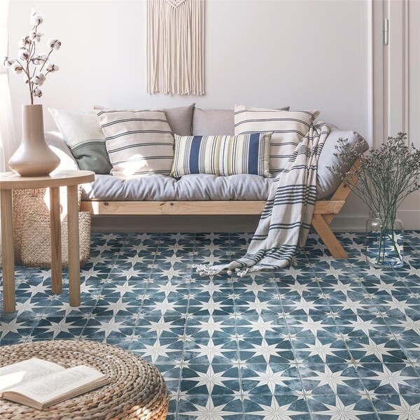 SomerTile 17.63 x 17.63-Inch Royals Estrella Sky Ceramic Mosaic Floor and Wall Tile. Opens flyout.