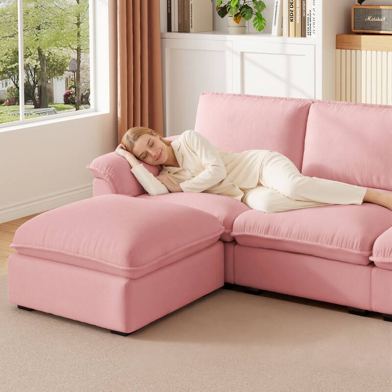 L-Shaped Computer Desk with 2 Cabinets and 2 Drawers, 11 Open Shelves and 1 Right Flip Shelf with Storage, with Power Outlet