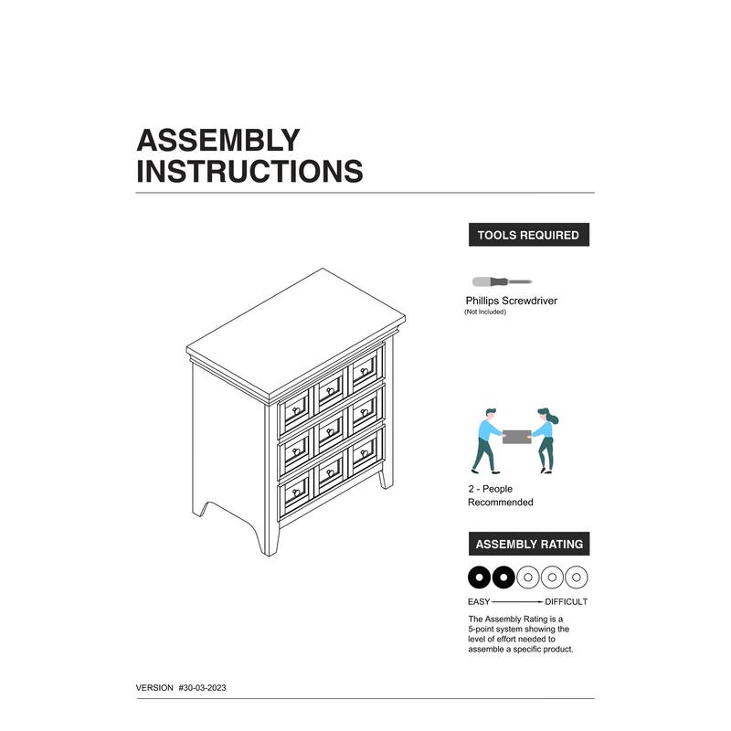 Transitional Gray Solid Wood 3-Drawer Nightstand w/ Round Knobs for Bedroom