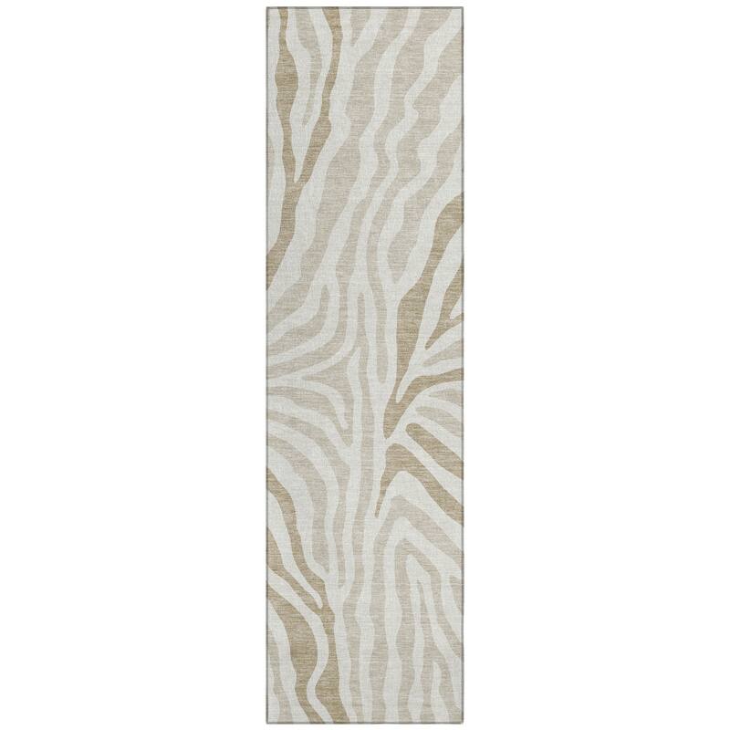 Machine Washable Indoor/ Outdoor Modern Prints Chantille Rug
