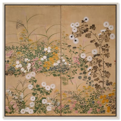 Flowering Plants in Autumn Canvas by Art Remedy