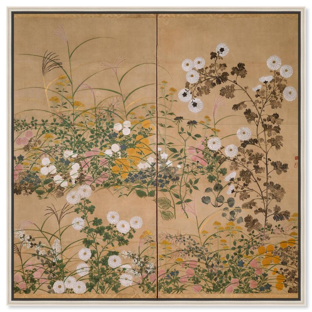 Flowering Plants in Autumn Canvas by Art Remedy