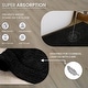 preview thumbnail 10 of 189, Home Weavers Waterford Collection Cotton Toilet Lid Rug | Elastic Fit | Fit Most Standard Toilet Lid | 18"x18"