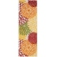 preview thumbnail 83 of 112, Nourison Aloha Floral Modern, Indoor/Outdoor Area Rug 2' x 6' - Red/Multi/Colored