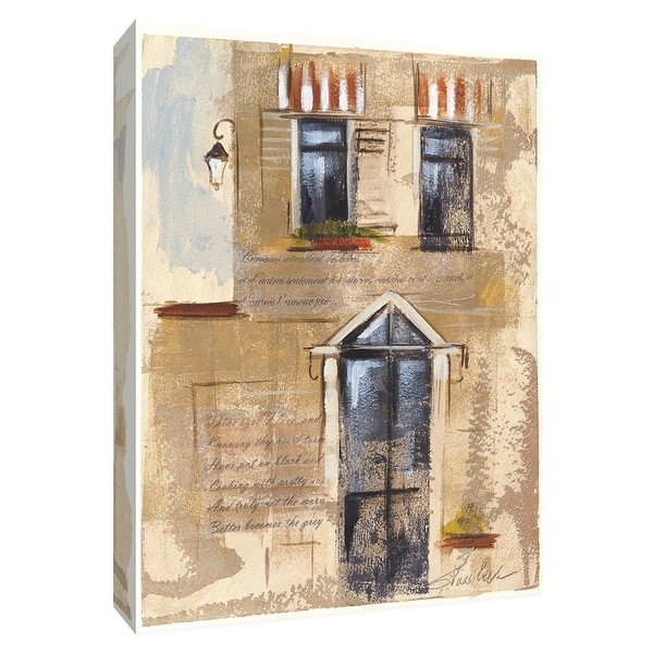 PTM Images 9-154874 PTM Canvas Collection 10" x 8" - "Notes from a Voyage II" Giclee Houses Textual Art Print on Canvas