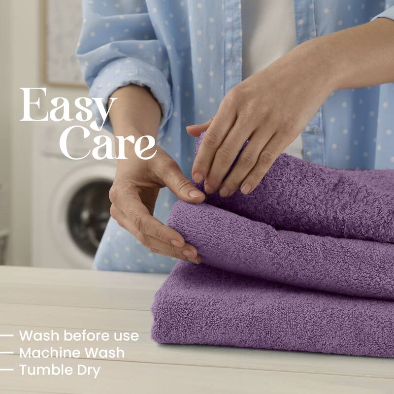 Utica 6-Piece Towel Set 100% Cotton Highly Absorbent & Soft