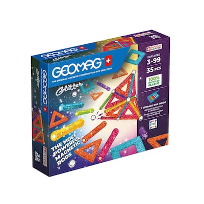 Geomag Glitter Panels Construction Set Recycled, 35 pcs