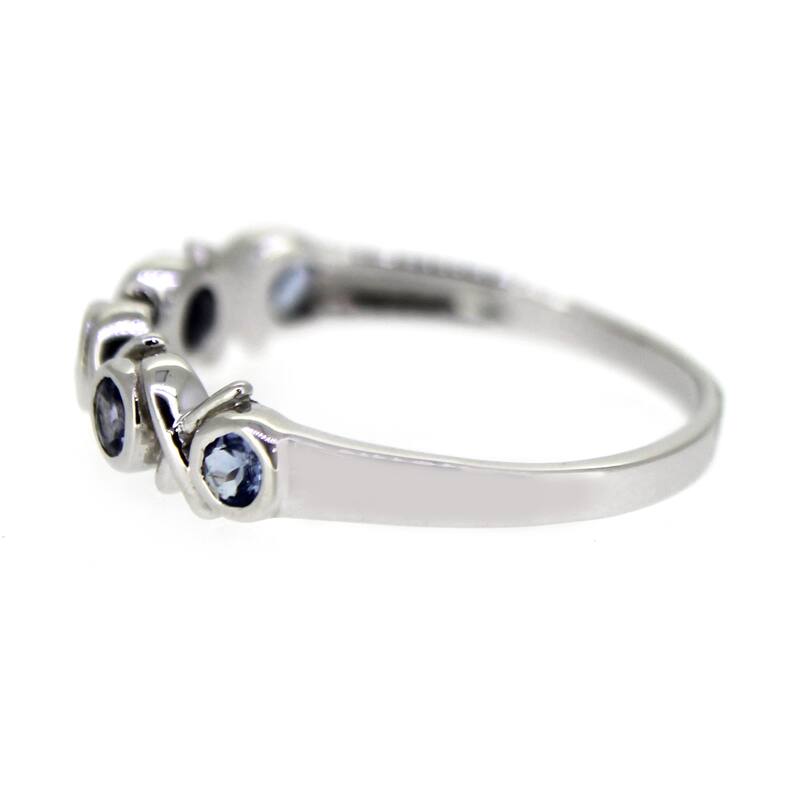925 Sterling Silver Tanzanite 5-Stone Ring