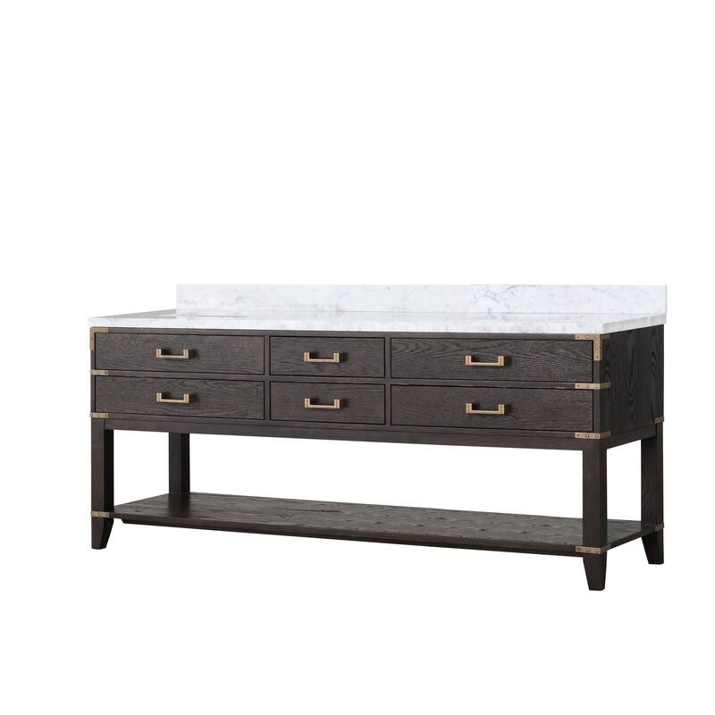 Lexora Norwalk Bath Vanity and Carrara Marble Top