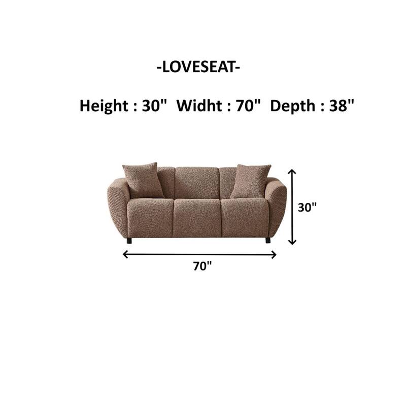Pera 2 Pieces Living Room Sets 1 Sofa 1 Loveseat
