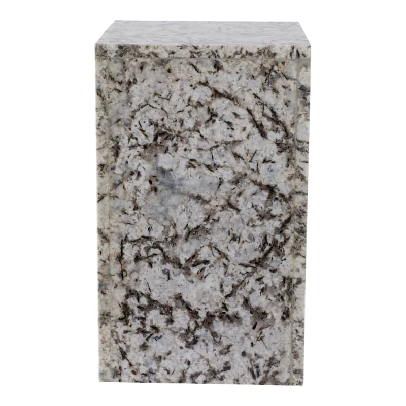 Marble Accent Table Sleek Geometric Lines and Minimalist Aesthetic - 12" x 12" x 20"