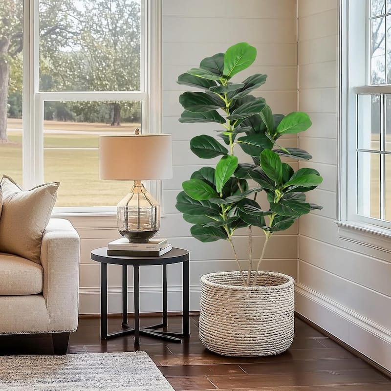 Fiddle Leaf Fig Artificial Tree Faux Floor Plant for Home Decor