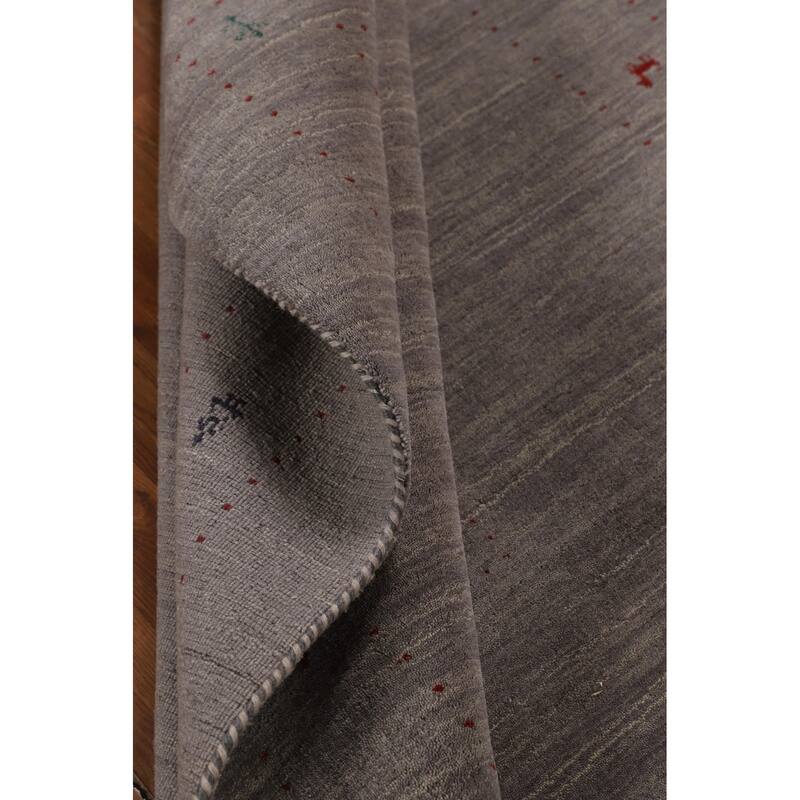 Little Animals Gabbeh Indian Area Rug Hand-Knotted Wool Carpet - 5'1"x 8'0"