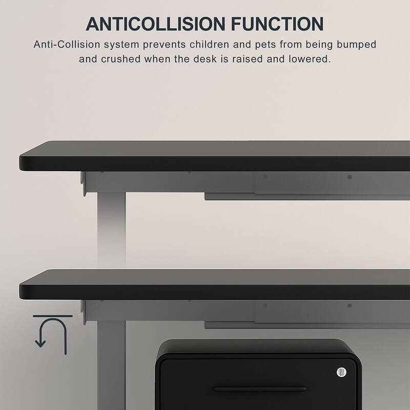 Electric Standing Desk, Dual Motor 3-Stage Leg Adjustable 55x28-inch