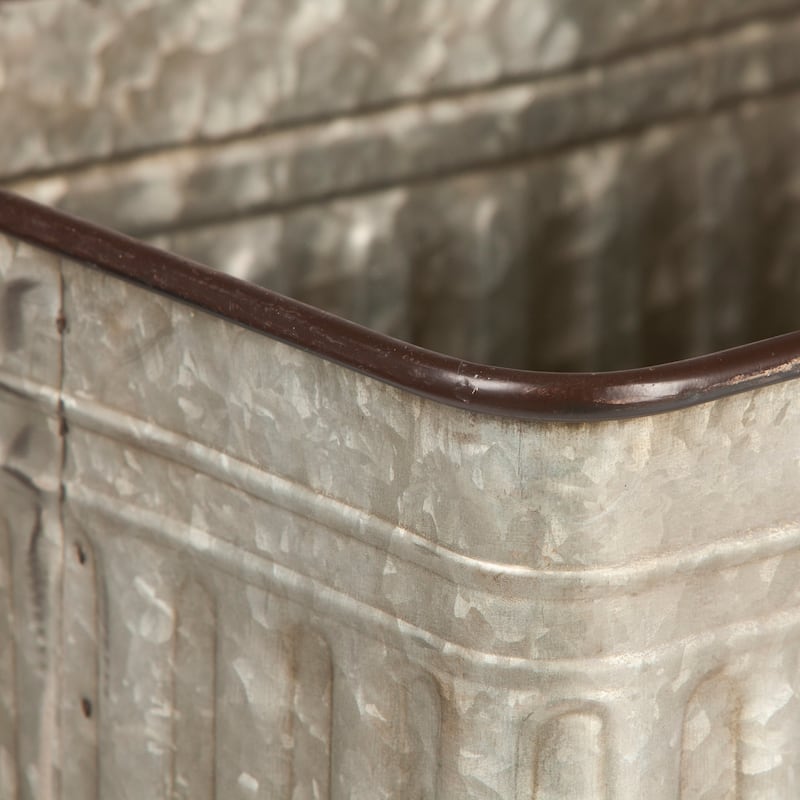 Metal Bucket/Planter on Stand