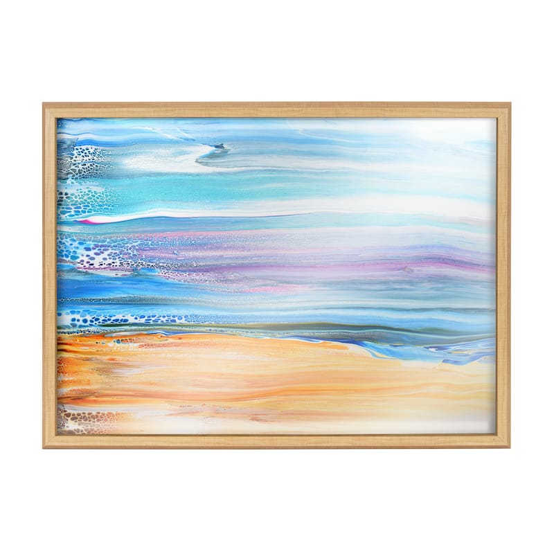 Kate and Laurel Blake Sand and Surf Framed Printed Art by Xizhou Xie