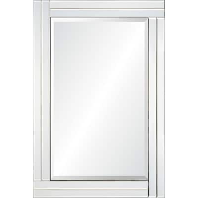 35" Clear Step Framed Rectangular Wall Mirror