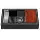 preview thumbnail 38 of 49, Karran 34" Retrofit Undermount Large Single Bowl Quartz Farmhouse Workstation Kitchen Sink