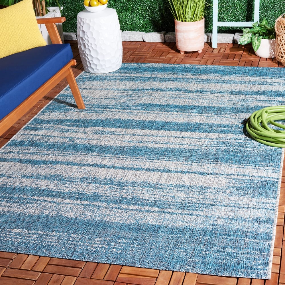 SAFAVIEH Courtyard Huner Casual Waterproof Patio Backyard Rug